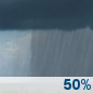 Sunday: A chance of rain showers. Mostly cloudy, with a high near 50. Chance of precipitation is 50%. Sunday: Chance Rain Showers
